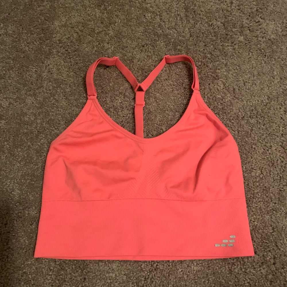 Coral sports bra/crop top
